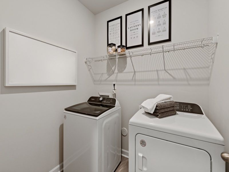 Laundry day just got easier for extra room to sort and organize your clothes.