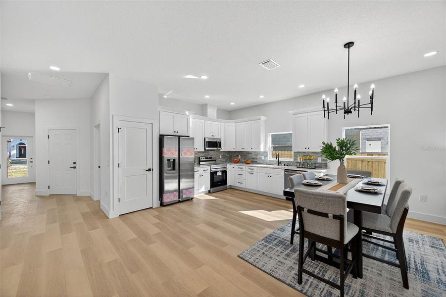 Furnished interior view inside a new home in , Tampa (Image 17). Furnished interior view inside a new home in , Tampa (Image 17).