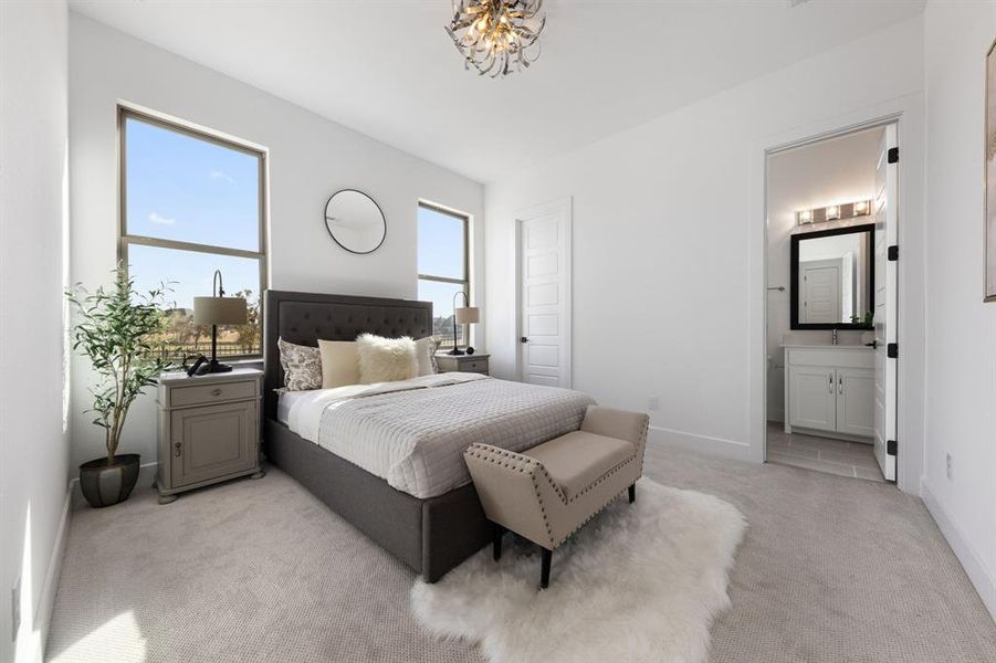 Furnished interior view inside a new home in , Prosper (Image 26).