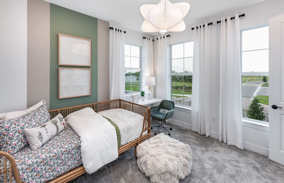 Representative furnished interior of a home built from the Riverwalk by DiVosta in Avondale at Avenir, Palm Beach Gardens (Image 17).