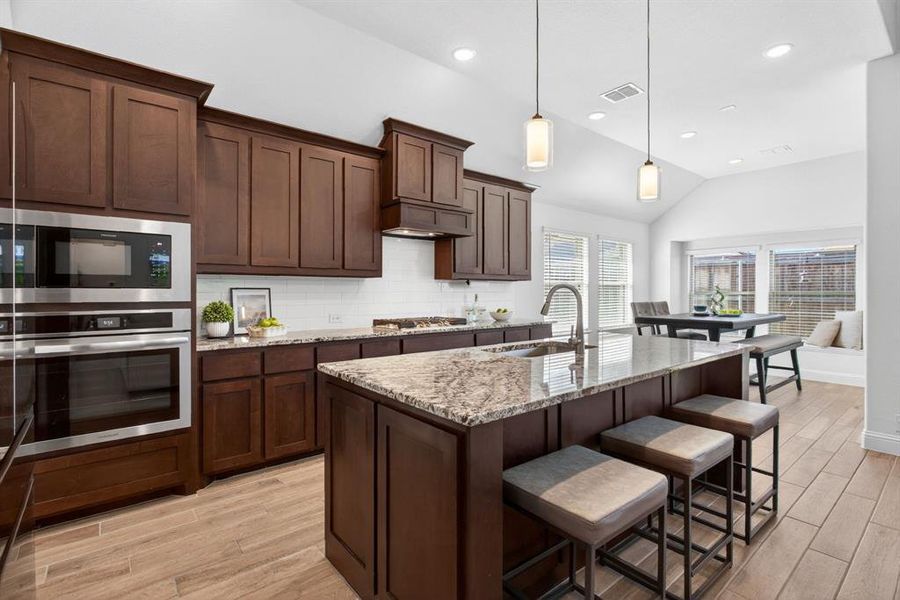 Immaculate condition and classic finishes; this kitchen is truly turnkey. Immaculate condition and classic finishes; this kitchen is truly turnkey.