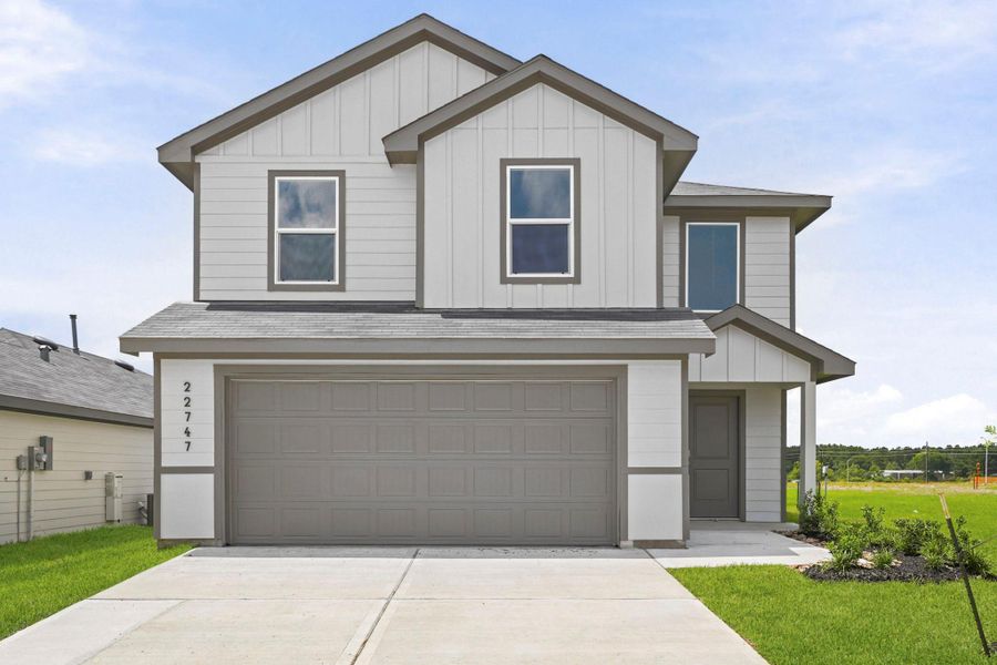 Front exterior of a new home in Sunset Valley, Hockley, TX, highlighting curb appeal (Image 15). Front exterior of a new home in Sunset Valley, Hockley, TX, highlighting curb appeal (Image 15).