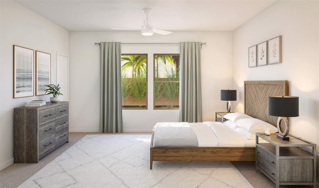 Spacious primary suite (*Artist rendering used for illustration purposes only.)