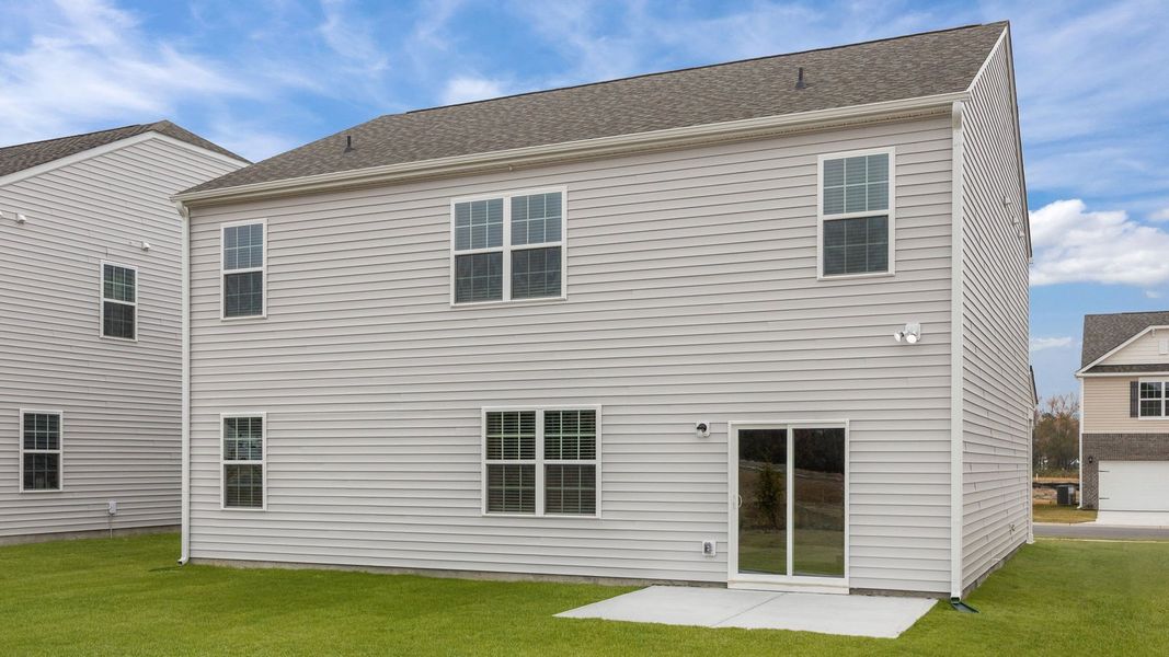 Exterior details and patio area of a home in Ridgewood Farms, Winterville (Image 21). Exterior details and patio area of a home in Ridgewood Farms, Winterville (Image 21).