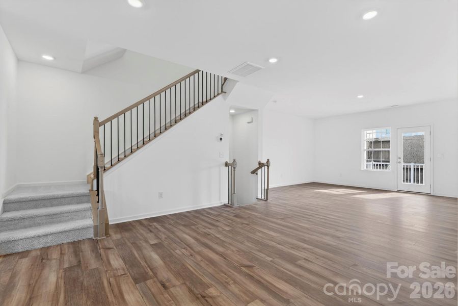 Open railings on all floors