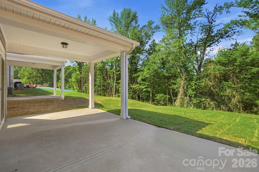 Covered porch and patio