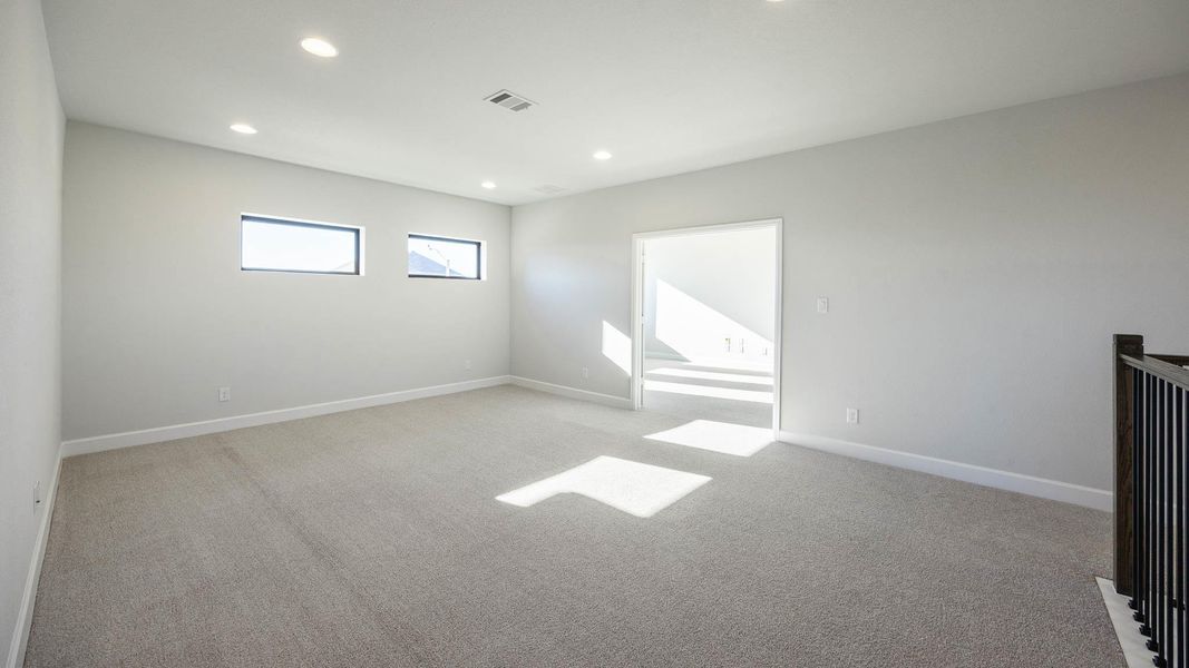 Spacious, unfurnished interior of a new home in Lariat 60', Liberty Hill (Image 14). Spacious, unfurnished interior of a new home in Lariat 60', Liberty Hill (Image 14).