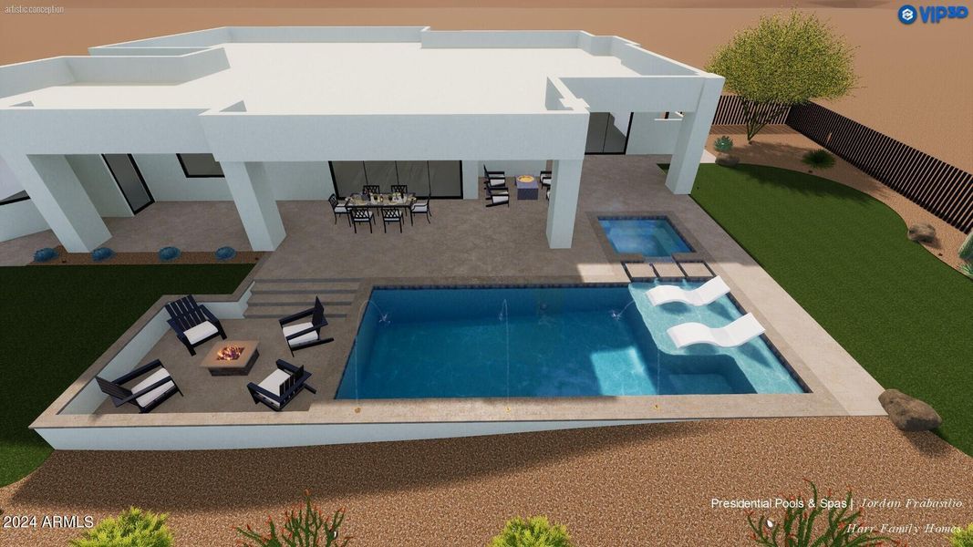 Pool Rendering From Above