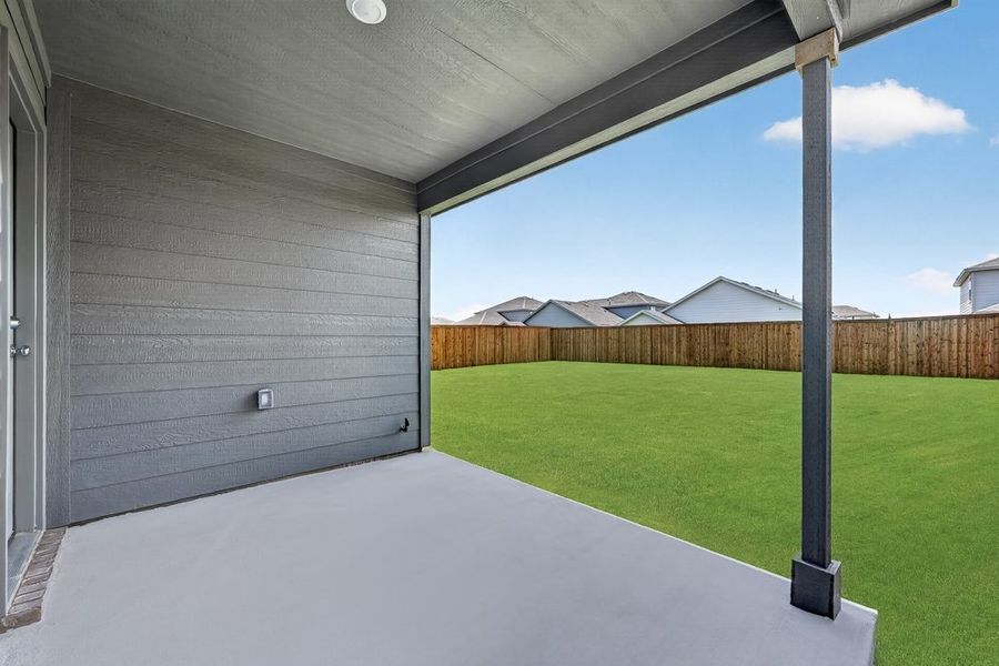 Exterior details and patio area of a home in River Ridge, Crandall (Image 2). Exterior details and patio area of a home in River Ridge, Crandall (Image 2).