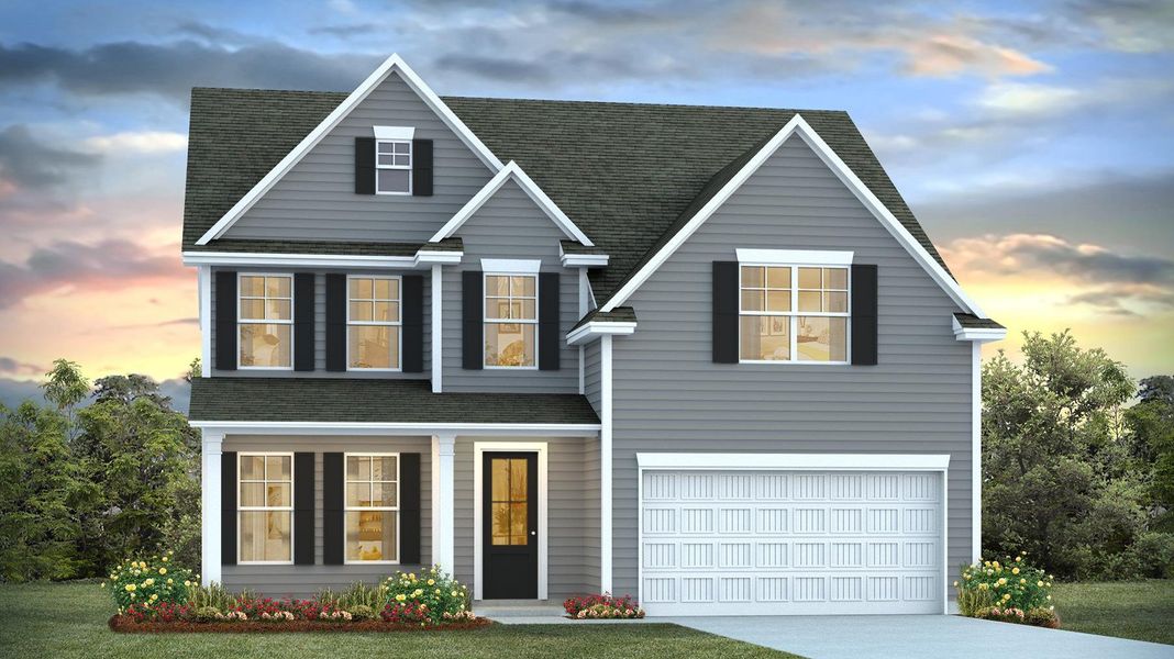 Representative exterior photo of a completed home built from the Forrester by D.R. Horton in Old Chapin Reserve, Lexington, SC (Image 16).