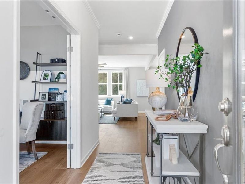 Furnished interior view inside a new home in Wehunt Meadows, Hoschton (Image 4).