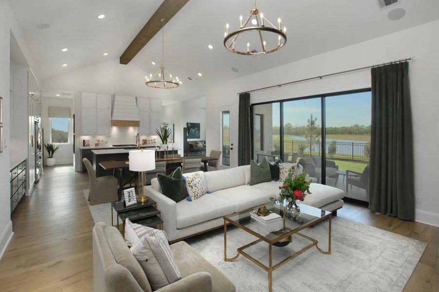 Furnished interior view inside a new home in Meridiana 70', Manvel (Image 7). Furnished interior view inside a new home in Meridiana 70', Manvel (Image 7).