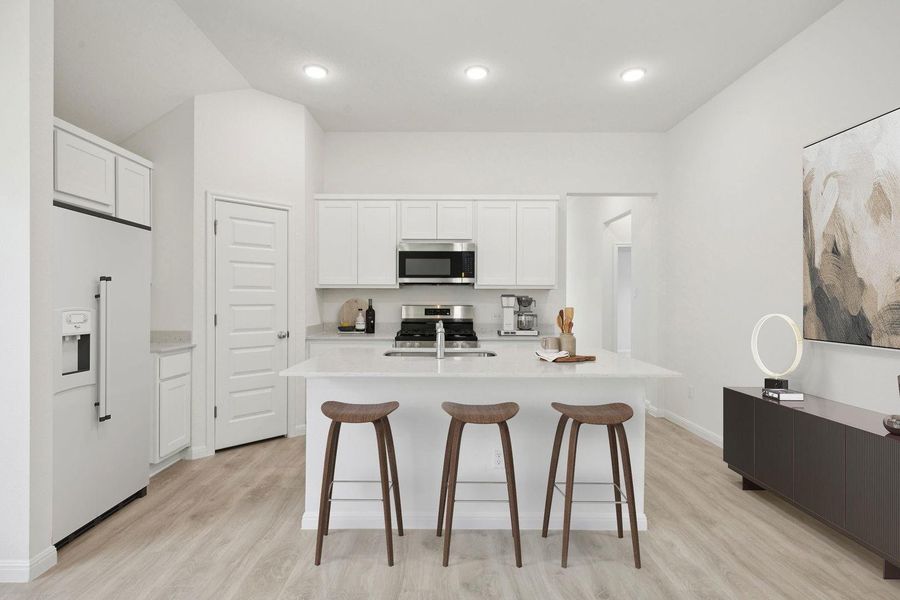 Furnished interior view inside a new home in Trinity Ranch, Elgin (Image 15). Furnished interior view inside a new home in Trinity Ranch, Elgin (Image 15).
