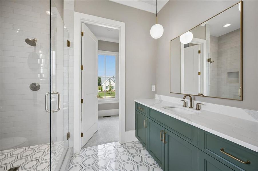 Furnished interior view inside a new home in , Bogart (Image 13).