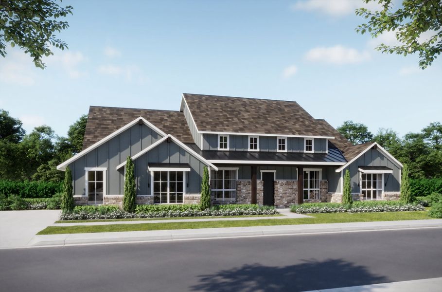 Representative exterior photo of a completed home built from the Concept 3382 by Landsea Homes in Paloma Ranch, New Fairview, TX (Image 10).