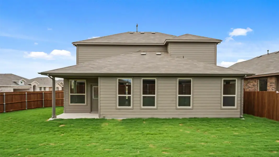 Exterior details and patio area of a home in Parkerville Meadows, DeSoto (Image 2).