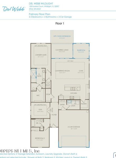 2D floor plan layout of this home in , Yulee, FL (Image 5).