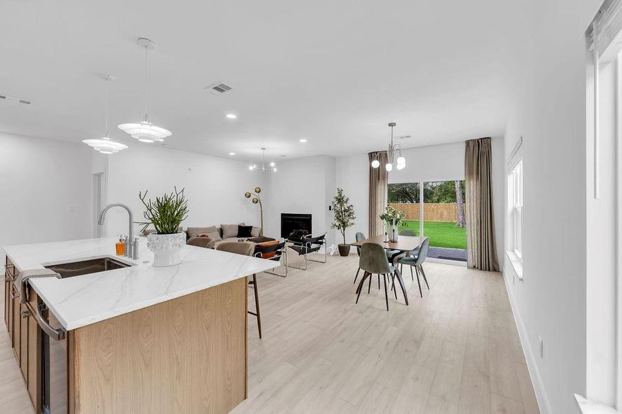 Furnished interior view inside a new home in , Dallas (Image 18).