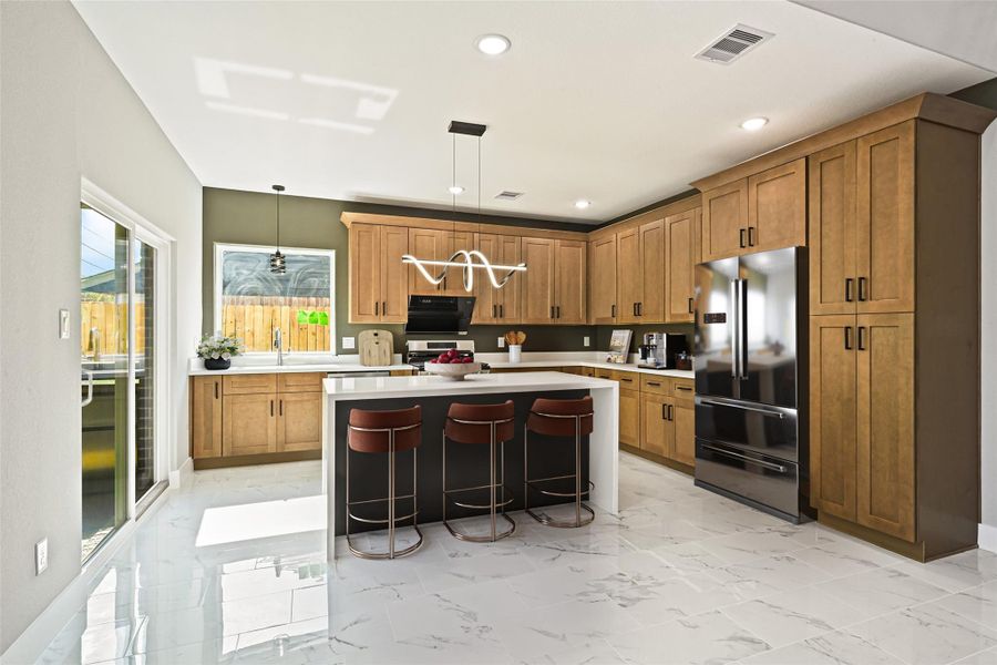 staged picture of the kitchen