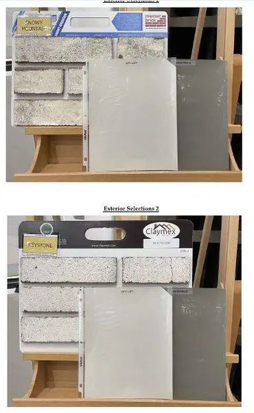 Exterior Design Selections - Representative Photo Exterior Design Selections - Representative Photo