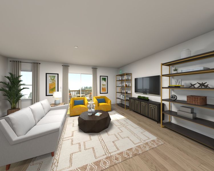 Furnished interior view inside a new home in Greystone - Highland Townhomes, Smyrna (Image 5).