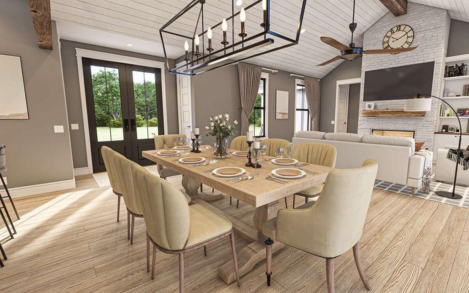 Furnished interior view inside a new home in Oak Water Ranch, Granbury (Image 11).