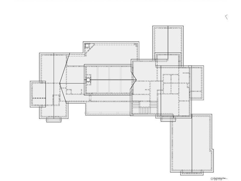 architectural floor plan (areal view of roof) architectural floor plan (areal view of roof)