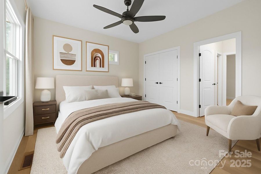 Virtually Staged Bedroom