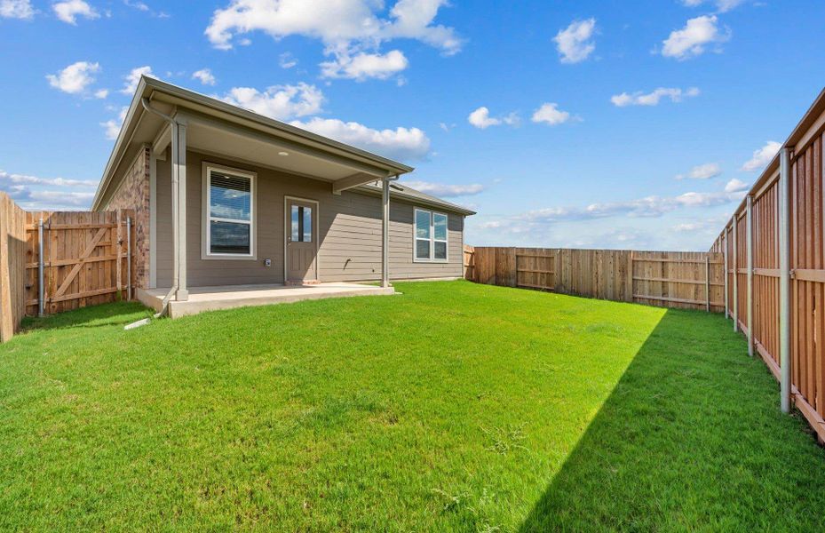 Exterior details and patio area of a home in Sunfield, Buda (Image 16). Exterior details and patio area of a home in Sunfield, Buda (Image 16).
