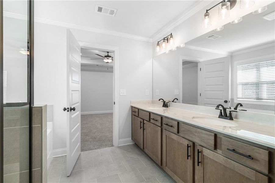 Furnished interior view inside a new home in Calgary Downs, Winder (Image 7).