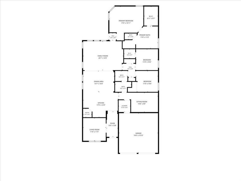 2D floor plan layout of this home in Marine Creek Ranch, Fort Worth, TX (Image 5).
