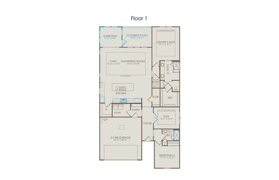 2D floor plan layout of this home in Del Webb at Legacy Hills, Celina, TX (Image 4). 2D floor plan layout of this home in Del Webb at Legacy Hills, Celina, TX (Image 4).