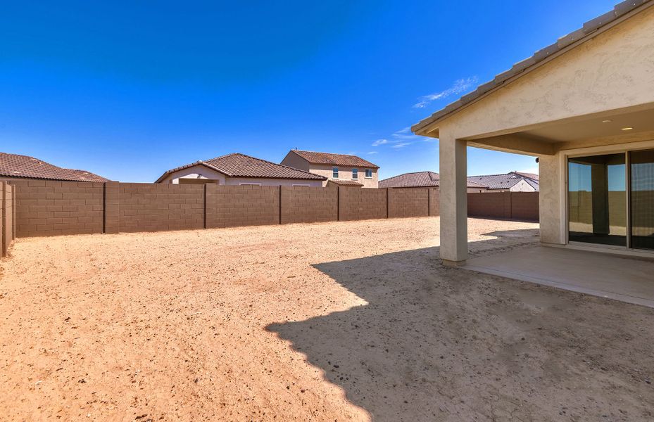 Exterior details and patio area of a home in El Rancho Santa Rosa, Maricopa (Image 3).