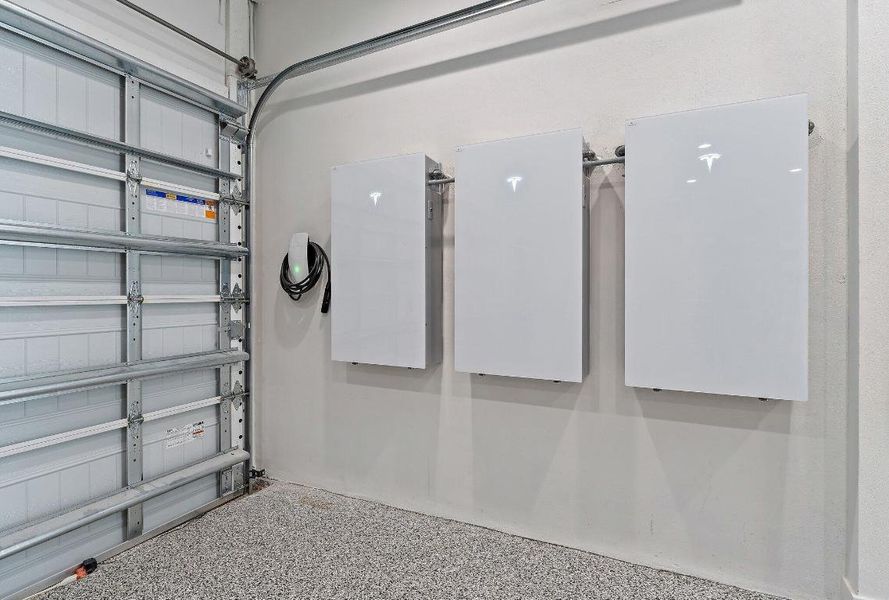 Three Tesla Powerwall Battery Units