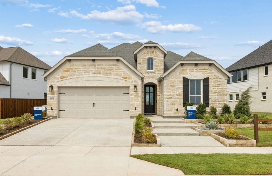 Representative exterior photo of a completed home built from the Harvard by Pulte Homes in Saddleside, Ponder, TX (Image 36). Representative exterior photo of a completed home built from the Harvard by Pulte Homes in Saddleside, Ponder, TX (Image 36).