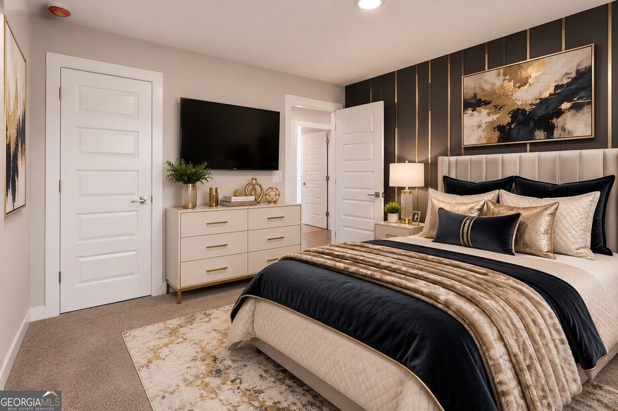 Furnished interior view inside a new home in The Fairways at Mirror Lake, Villa Rica (Image 37).