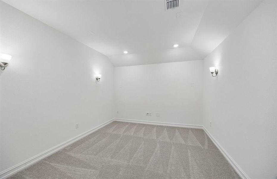Media room on second level