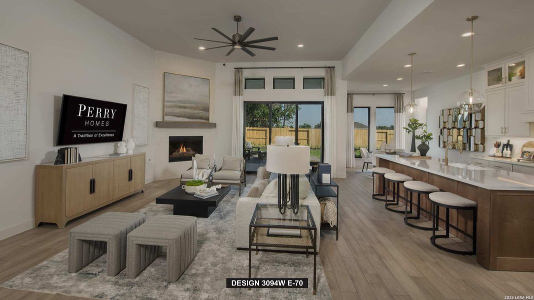 Furnished interior view inside a new home in Kallison Ranch, San Antonio (Image 9). Furnished interior view inside a new home in Kallison Ranch, San Antonio (Image 9).