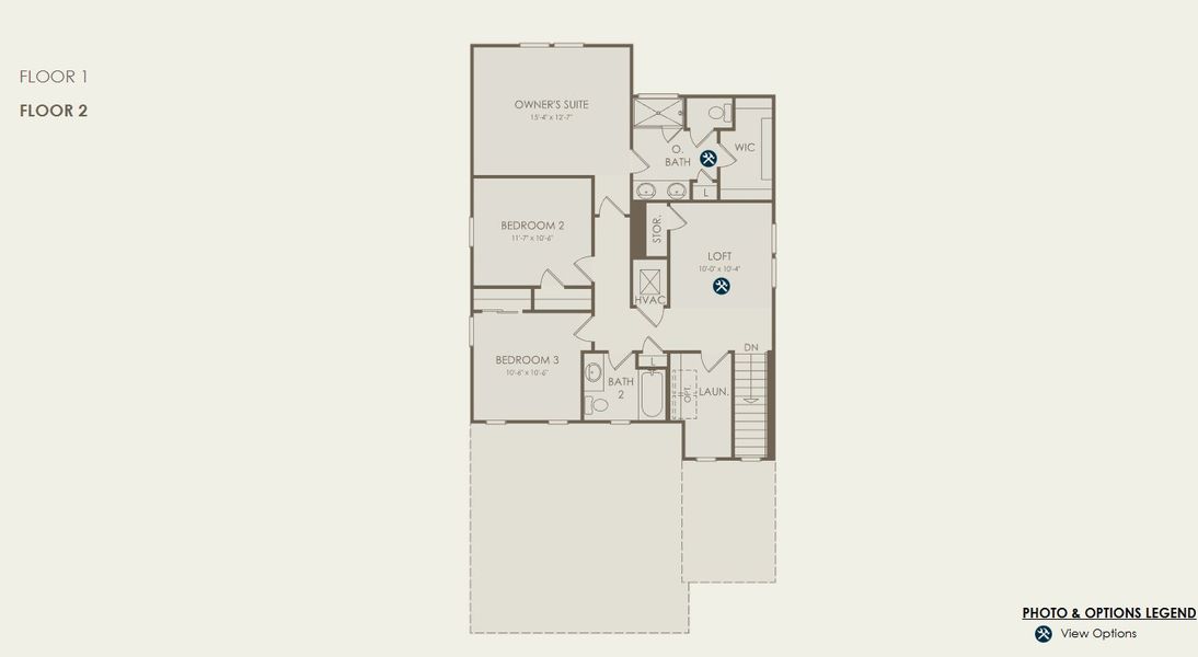 2D floor plan layout of this home in Seaire, Parrish, FL (Image 4).