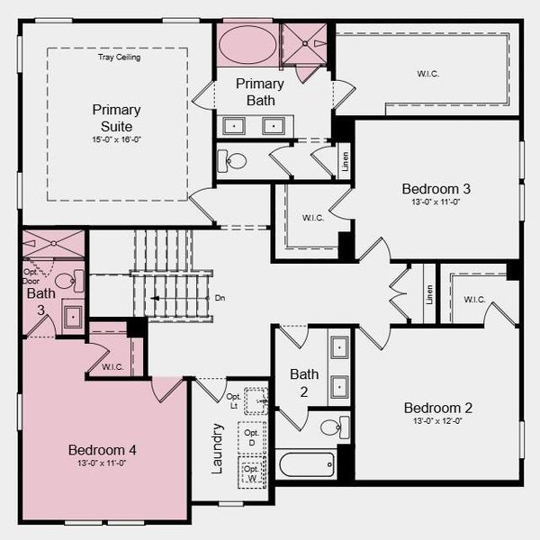 2D floor plan layout of this home in Bailey Fence, Dacula, GA (Image 3).
