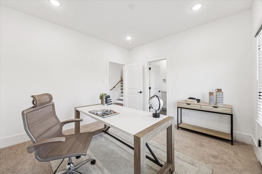 Furnished interior view inside a new home in Paul Quinn Heights, Houston (Image 20).