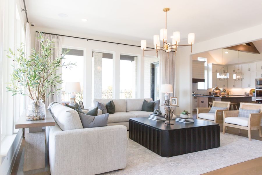 Representative furnished interior of a home built from the 5531 by Tradition Homes in Windsong Ranch, Prosper (Image 31).
