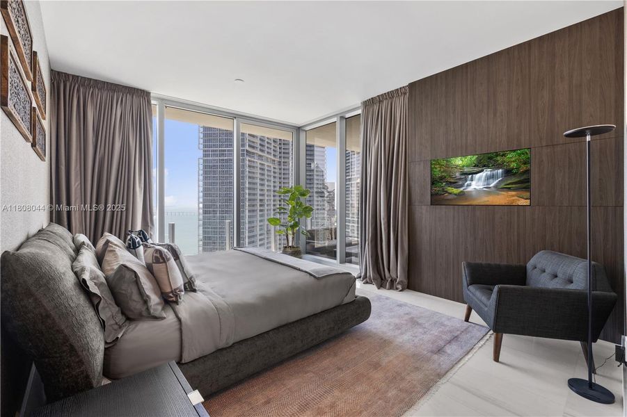 Furnished interior view inside a new home in Aston Martin Residences, Miami (Image 28).