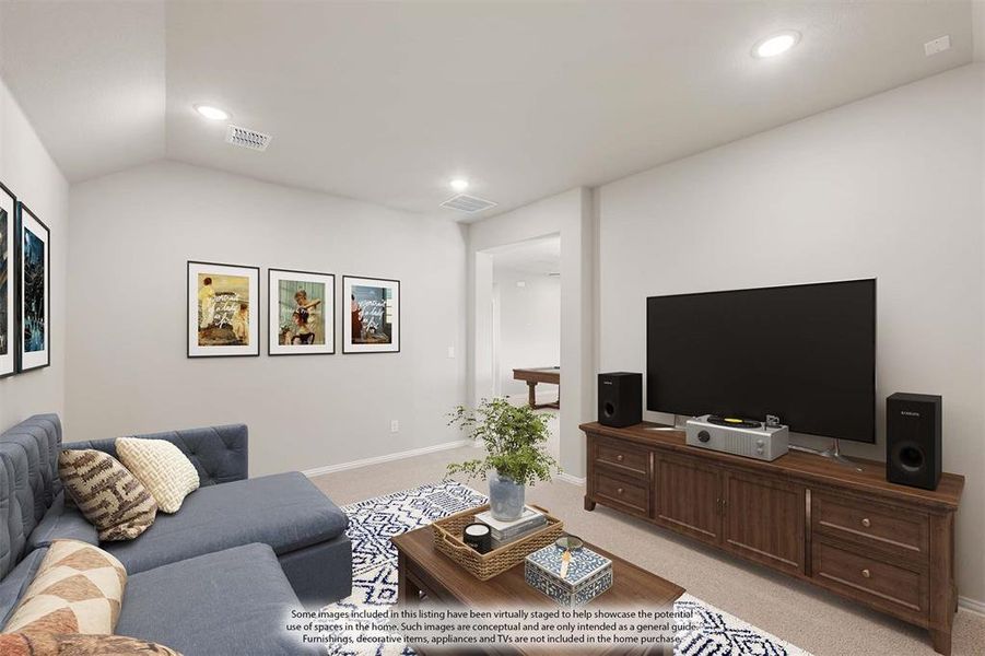 Furnished interior view inside a new home in Sable Creek, Sanger (Image 14).