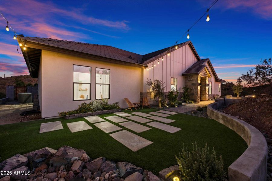 Private front yard patio Private front yard patio