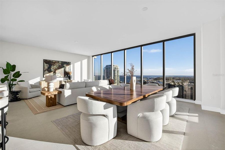 Furnished interior view inside a new home in , St. Petersburg (Image 9).