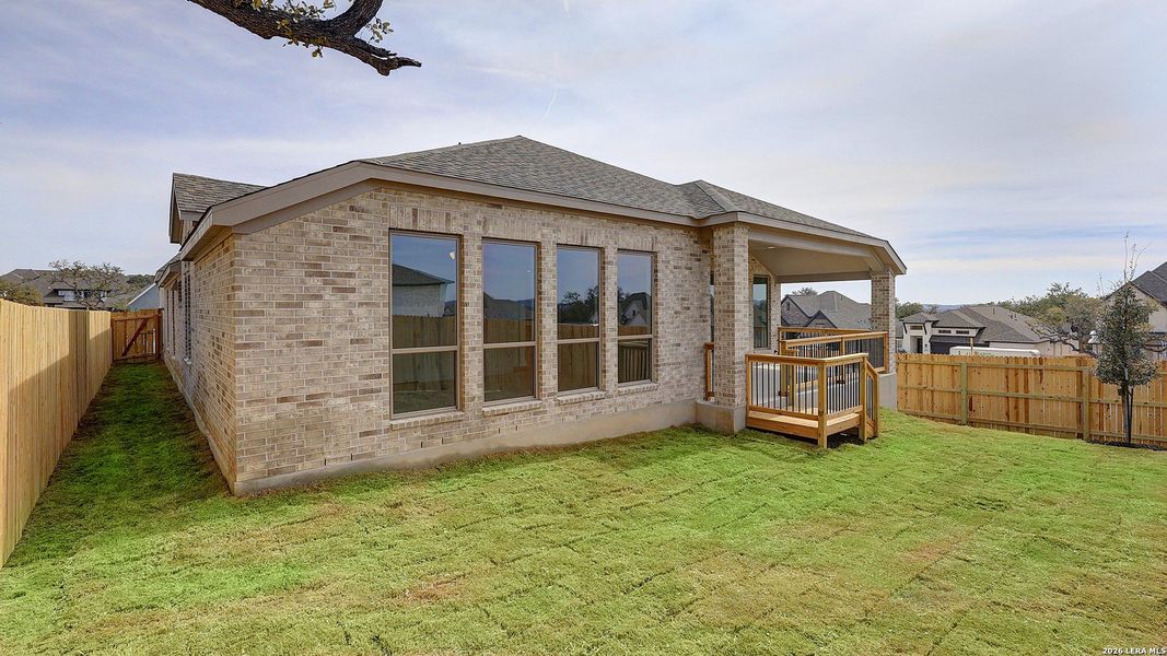 Exterior details and patio area of a home in The Ranches at Creekside, Boerne (Image 4).