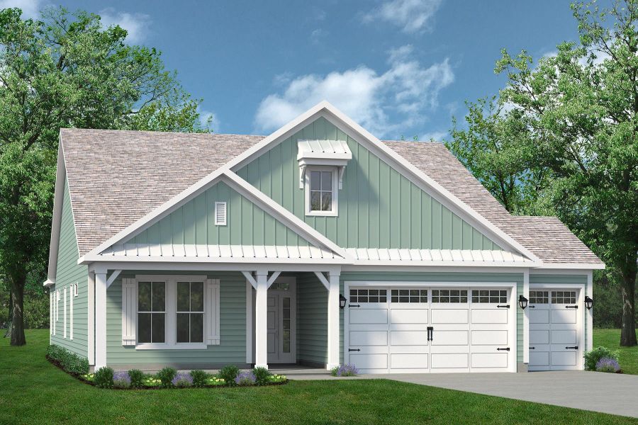 Representative exterior photo of a completed home built from the The Sand Dollar by Chesapeake Homes in Coastal Club of the Carolinas, Calabash, NC (Image 26). Representative exterior photo of a completed home built from the The Sand Dollar by Chesapeake Homes in Coastal Club of the Carolinas, Calabash, NC (Image 26).