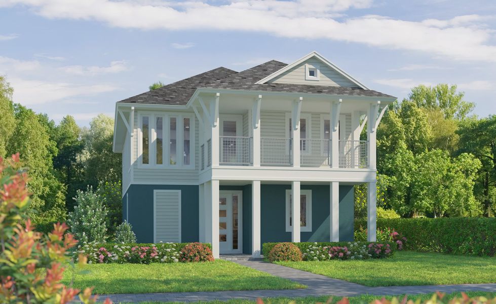 Representative exterior photo of a completed home built from the Azalea by ICI Homes in Persimmon Park, Wesley Chapel, FL (Image 1). Representative exterior photo of a completed home built from the Azalea by ICI Homes in Persimmon Park, Wesley Chapel, FL (Image 1).