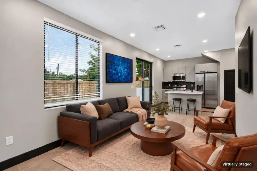 Virtually staged Living room